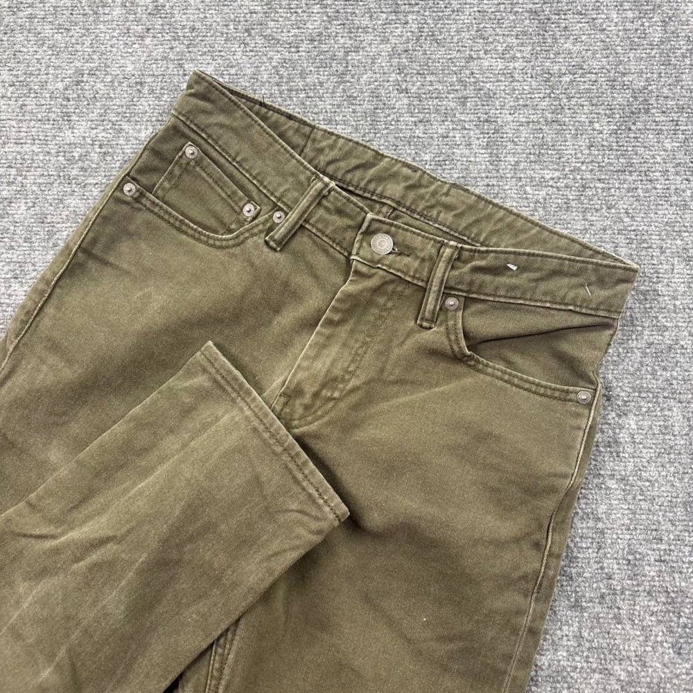 Levi's 511 Slim‎ Fit Pants 30W x 32L Olive Green Stretch Cotton Twill Men's